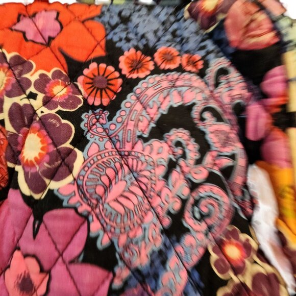Vera Bradley Floral Paisley Lunch Box Quilted Cotton Multicolor Lightweight Zipp - Picture 6 of 6